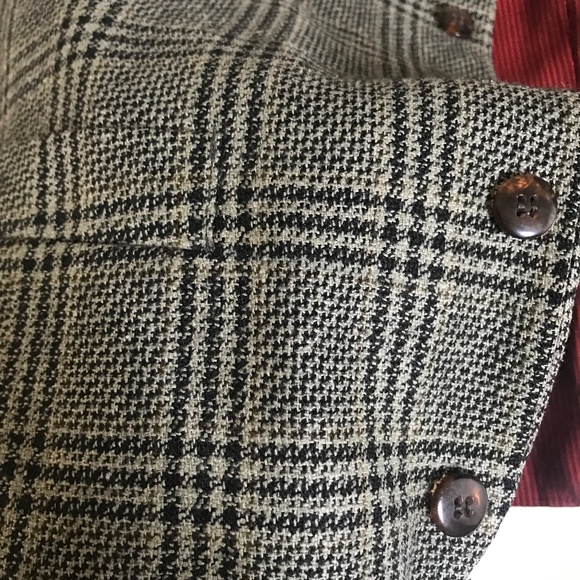Moores Plaid Tweed Vest Men’s Size M – Grey Check Button Front Lined - Picture 7 of 14